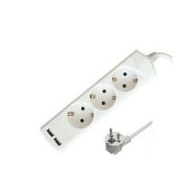 Удлинитель Прогресс Standard 3р.С/З 16A 3.0м 3x1мм² USB белый (1/40)