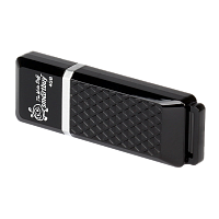 Флеш-накопитель Smartbuy Quartz 4GB USB2.0 пластик черный