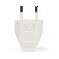 Вилка электрическая Smartbuy Б/З 6A IP20 плоская белый (1/60)