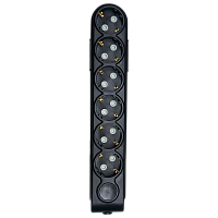 Колодка Makel 6р.С/З с выкл. черный N6310100 (1/9)