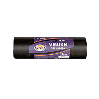 Мешки для мусора Aviora 120л 12мкм ПНД 10шт. черный (1/35)