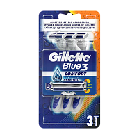Бритва одноразовая Gillette "BLUE3 COMFORT" 3 лезвия 3шт. (1/6/12)