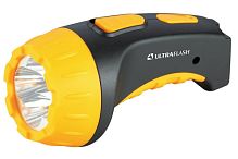 Фонарь туристический Ultraflash LED3804 0.5W 4LED от аккумулятора IP22 черный желтый (1/5/80)