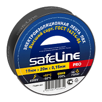 Изолента Safeline ПВХ 19мм*20м черный (10/200)
