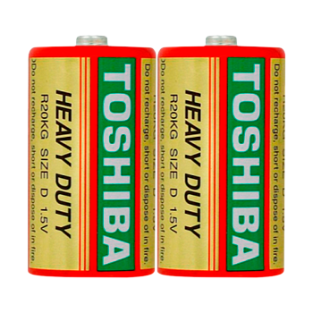 Батарейка Toshiba R20 D SH2 Heavy Duty 1.5V (2/20/200)
