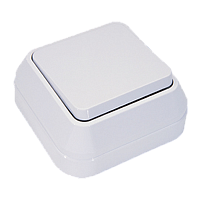 Выключатель Makel Siva Ustu 1-клав.10A пластик накладной белый 45101 (1/10)