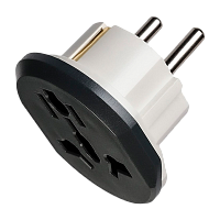 Сетевой переходник Smartbuy универсальный 16A 1р.Б/З черный белый