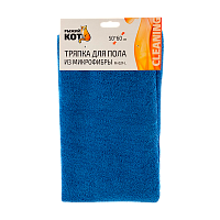 Тряпка для пола Рыжий кот M-02F-L 50х60см микрофибра синий (1/10/50)