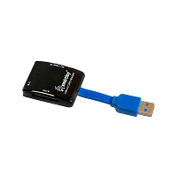 Картридер Smartbuy 700 USB3.0 SD/microSD/MS/M2 черный (1/20)