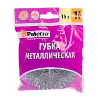 Губка для посуды Paterra металлическая (1/100)