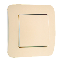 Выключатель Makel Lillium Natural 1-клав.10A пластик кремовый 55201 (1/12)