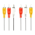 Кабель Smartbuy KA-235 3xRCA (m)-3xRCA (m) 5.0м силикон черный (1/20)