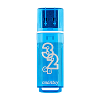 Флеш-накопитель Smartbuy Glossy 32GB USB2.0 пластик синий
