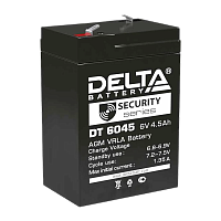 Аккумулятор свинцово-кислотный Delta DT 6045 6V 4.5Ah (1/20/720)