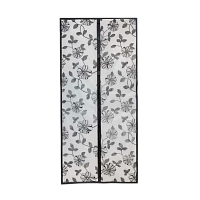 Антимоскитная сетка Еврогарант Цветок флок черный (1/40)