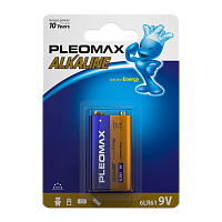 Батарейка Pleomax Крона 6LR61 BL1 Alkaline 9V (1/10/200/7200) 