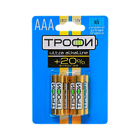 Батарейка Трофи ULTRA LR03 AAA BL6 Alkaline 1.5V (6/60/480/28800)