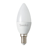 Лампа светодиодная Sweko C35 E14 5W 3000К 230V свеча (1/5/100)