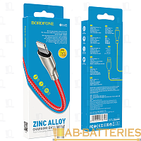Кабель Borofone BX45 USB (m)-Lightning (m) 1м 2.4A нейлон красный (1/360)