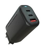 Сетевое З/У MORE CHOICE NC79 1USB/2Type-C 3.0A 65W PD3.0 с кабелем Type-C/Type-C черный (1/20/100)