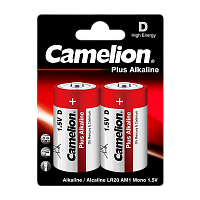 Батарейка Camelion Plus LR20 D BL2 Alkaline 1.5V (2/12/96)