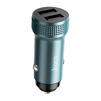 Автомобильное З/У HOCO Z49 2USB 2.4A с кабелем Type-C серый (1/13/130)
