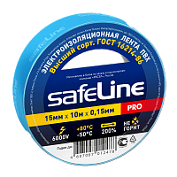 Изолента Safeline 15мм*10м ПВХ синий (10/250)
