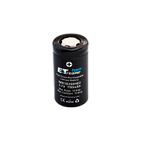 Аккум. ET IMR18350HE2 Deluxe Pack 2 бытовой + 750mAh, Li-Ion, в пластиковом боксе на 2шт (2/100)