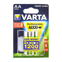 Аккумулятор предзаряженный RTU Varta HR6 AA BL2 NI-MH 1600mAh (2/20/200)