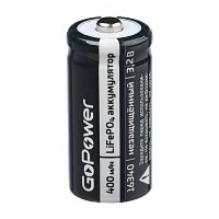 Аккумулятор Li-Fe GoPower 16340 PK1 3.2V 400mAh (1/8/400)