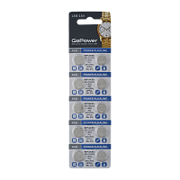 Батарейка GoPower G8/LR1120/LR55/391A/191 BL10 Щелочная 1.55V (10/1000/3600)