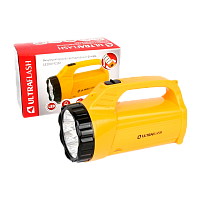 Фонарь туристический Ultraflash LED3819CSM 1.2W 9LED+12SMD от аккумулятора IP22 2 режима желтый (1/4