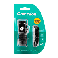 Фонарь ручной Camelion LED29358 3W 3LED от аккумулятора Type-C 5 режимов черный (1/12/96)