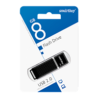 Флеш-накопитель Smartbuy Quartz 8GB USB2.0 пластик черный