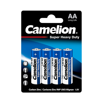 Батарейка Camelion BLUE R6 AA BL4 Heavy Duty 1.5V (4/48/960)