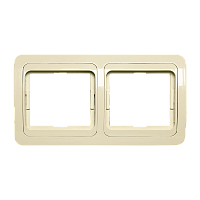 Рамка Smartbuy 2-местная горизонтальная бежевая "Марс"