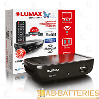 Приставка для цифрового ТВ Lumax DV1110HD DVB-T/T2/C пластик черный (1/20) 