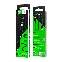 Кабель GFPower 17L USB (m)-Lightning (m) 1.0м 2.4A ПВХ черный (1/648)