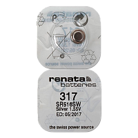 Батарейка Renata 317 (SR516SW) Silver Oxide 1.55V (1/10/100) 