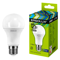 Лампа светодиодная Ergolux A60 E27 12W 6500К 172-265V груша ЛОН (1/10/100)
