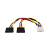 Кабель GoPower MOLEX (f)-2SATA (m) 0.2м PVC RoHS в пакете (1/500)