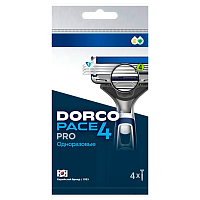 Бритва одноразовая DORCO "PACE4 PRO" 4 лезвия 3+1шт. (1/12)