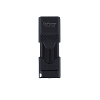 Флеш-накопитель GoPower SLIDER 16GB USB2.0 пластик черный матовый (1/50/1000) 