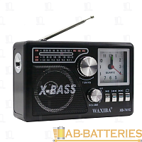 Радиоприемник Waxiba XB-741С пластик microSD USB/Jack3.5 черный (1/40) 