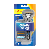 Бритва Gillette BLUE3 3 лезвия пластиковая ручка на карте 10шт. (10/120)