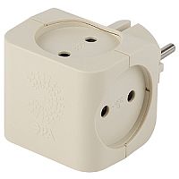 Разветвитель ЭРА SP 4р.Б/З 16A бежевый (1/10/60)