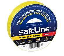 Изолента Safeline 19мм*25м ПВХ желтый (10/160)