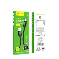 Кабель HOCO X89 USB (m)-Lightning (m) 1м 2.4A нейлон черный
