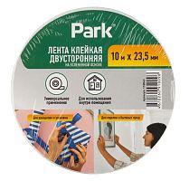 Клейкая лента Park 10м*23.5мм вспененная основа двусторонняя белый (1/12/144) 