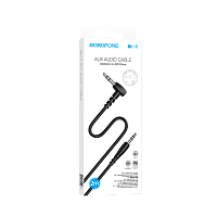 Кабель AUX Borofone BL10 Jack 3.5mm (m)-Jack 3.5mm (m) 2м ПВХ черный (1/63/252)